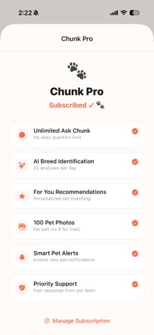 Chunk: Pet Adoption & Health iPhone screenshot