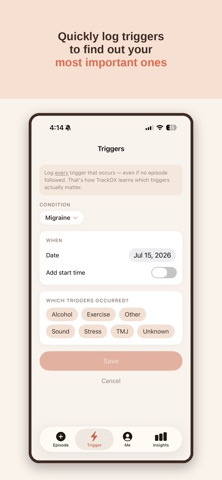 TrackDX: Symptom Tracker Screenshot 3 of 8