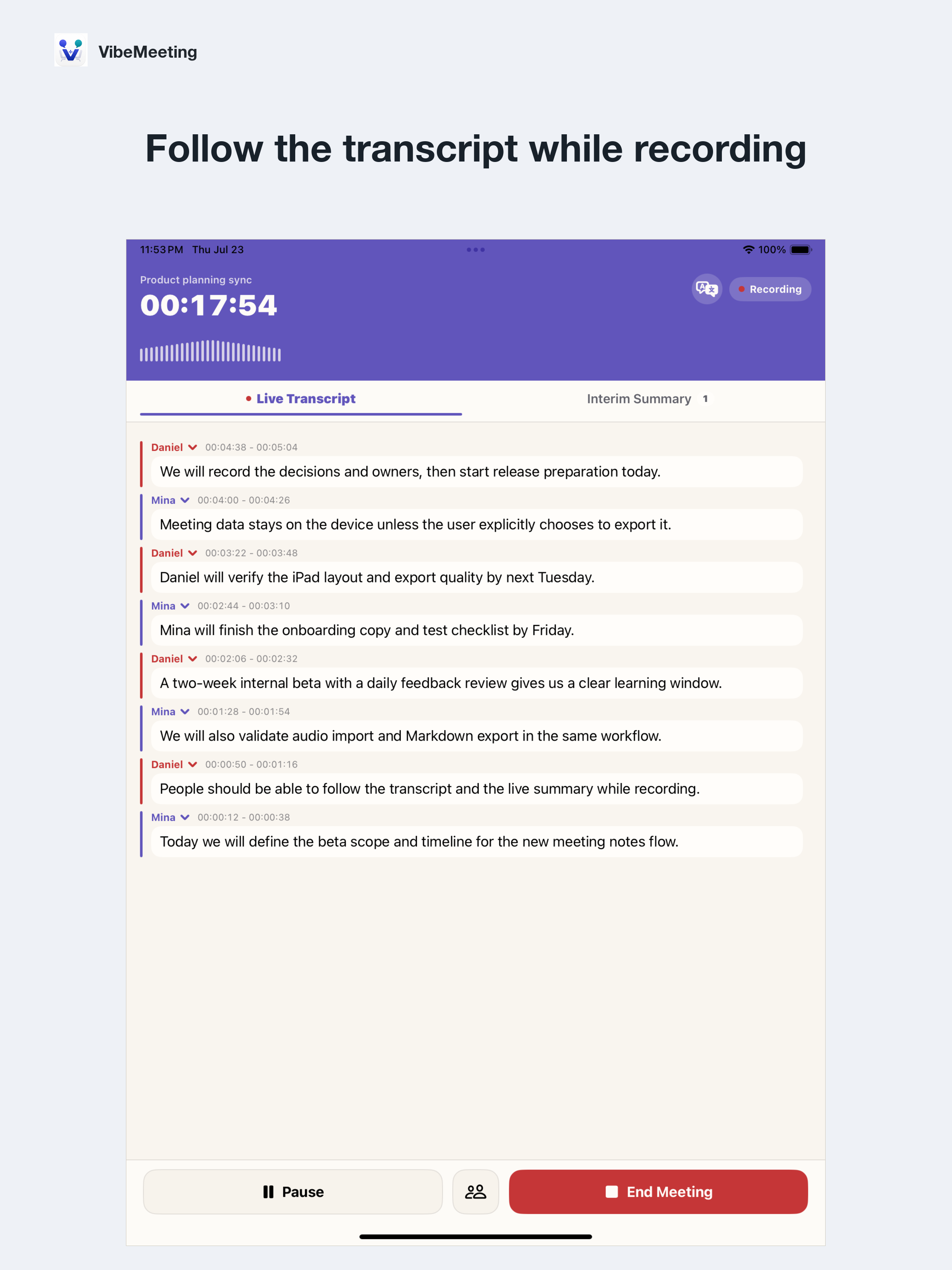 VibeMeeting screenshot 9