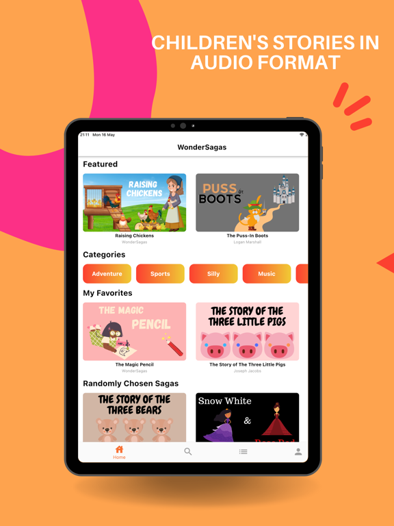 WonderSagas iPad screenshot 1 - Book app