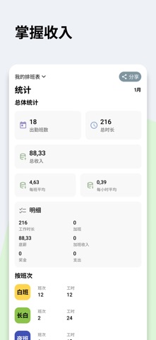 NextShift - 排班表轮班日历 screenshot
