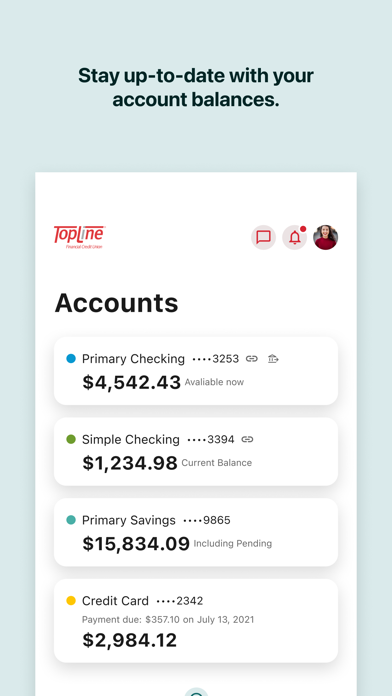 TopLine Financial Credit Union Screenshot