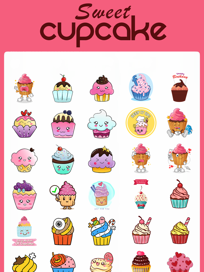 Sweet Cupcake Stickers