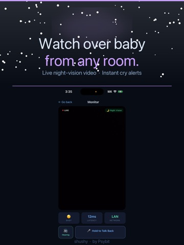 Shushy - Baby Monitor iPad screenshot