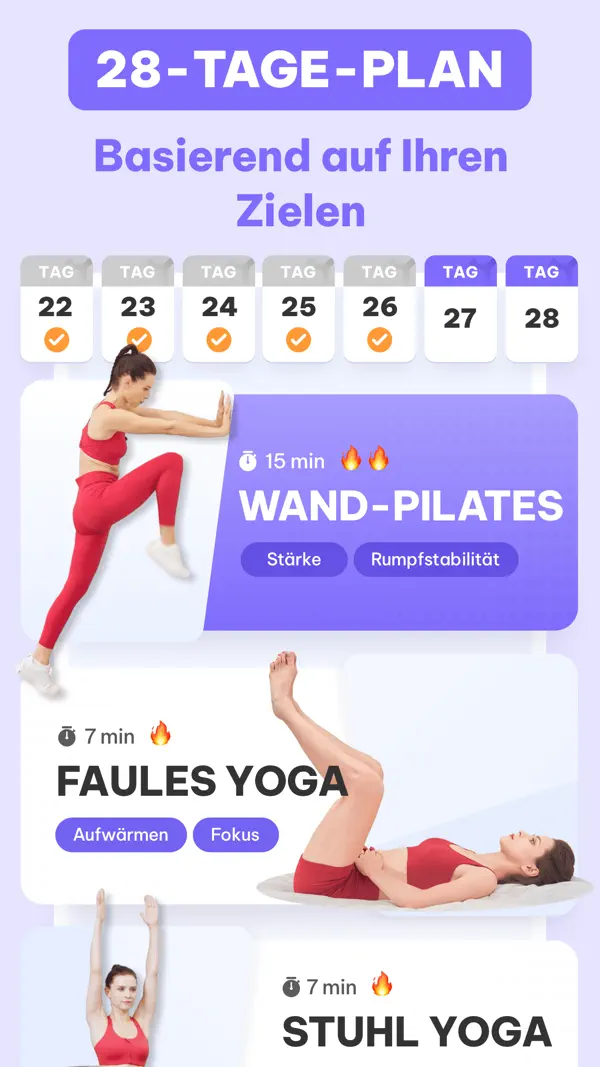 Daily Yoga: Yoga für Fitness® iPhone App Screenshot 3 – Gesundheit & Fitness