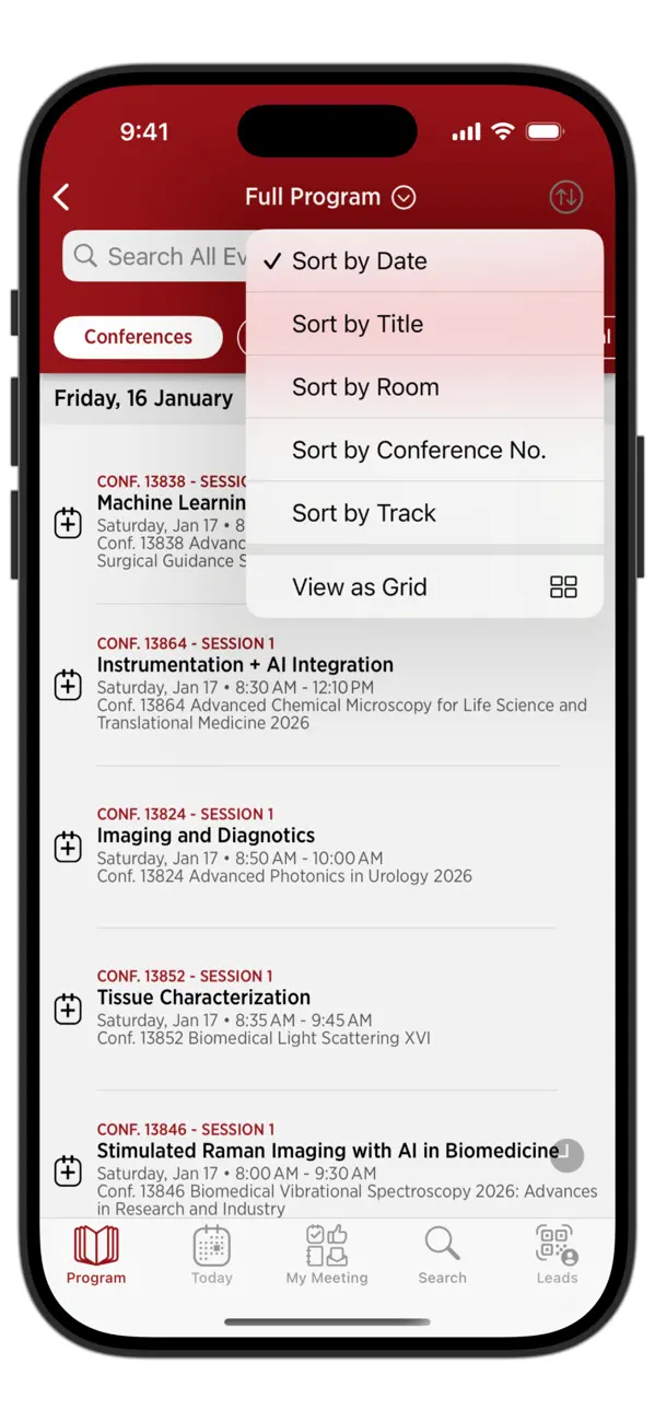 Screenshot #2 pour SPIE Conferences