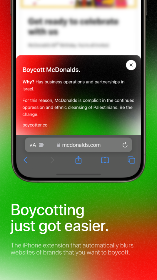#1. Boycotter - Safari Extension (iOS) 由: SWAVYX LTD