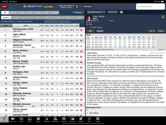 Screenshot #4 pour Fantasy Basketball Draft '24