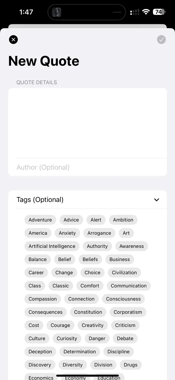 #4. QuoteStash (iOS) Ved: Aaron McCarthy
