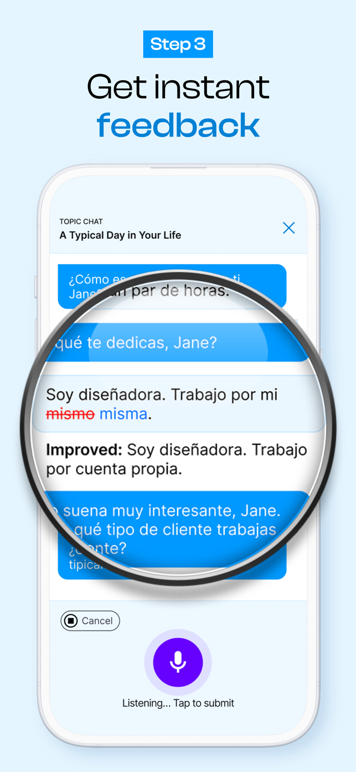 AI Language Practice - Bubblz