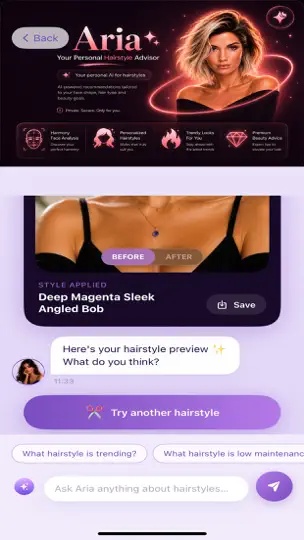 Screenshot von Perfekte Frisur Anprobieren auf dem iPhone 8