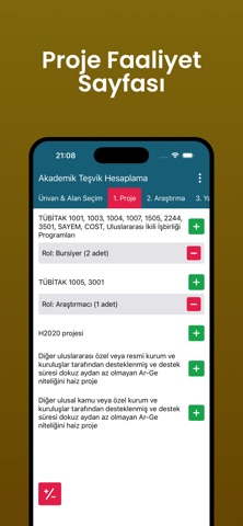 Akademik Teşvik Hesaplama iPhone screenshot