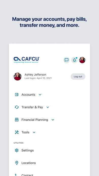 CAFCU Mobile iPhone screenshot 4 - Finance app