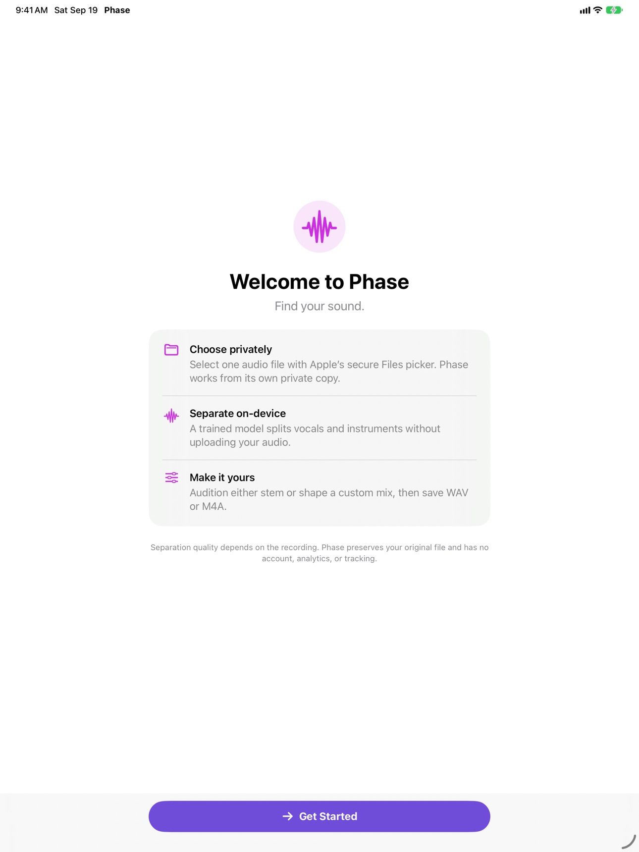 Screenshot 8 of Phase: Stem Separation