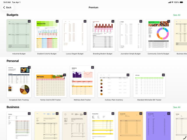 Numbers: Erstelle Tabellen Screenshot