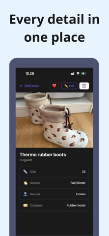 KidCloset: Digital Kids Closet iPhone screenshot