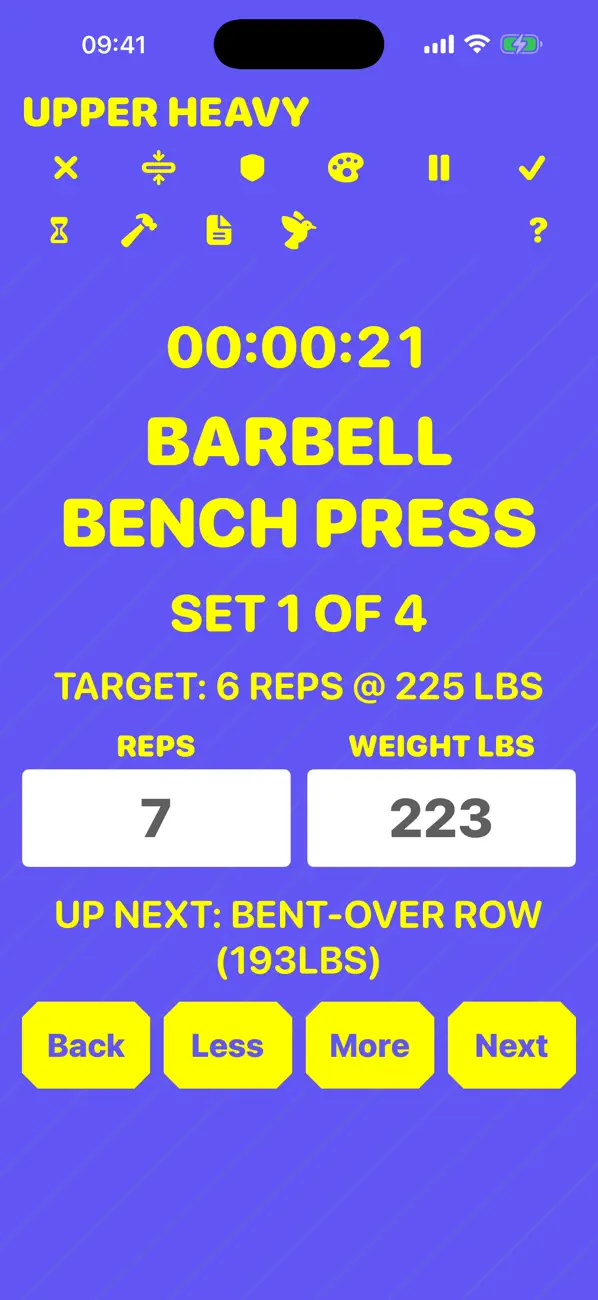 Screenshot #3 pour SRFG Simple Workout Tracker