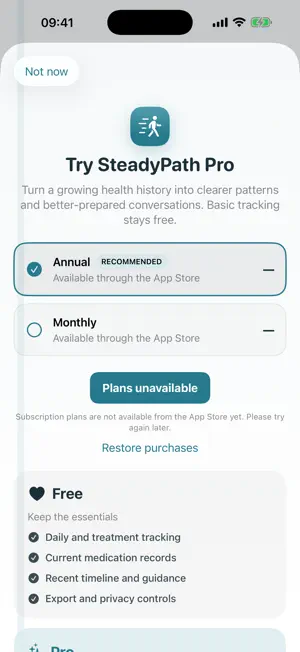 SteadyPath: Parkinson's screenshot 2