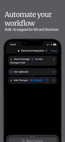 Chungus AI: Fast AI Assistant iPhone screenshot
