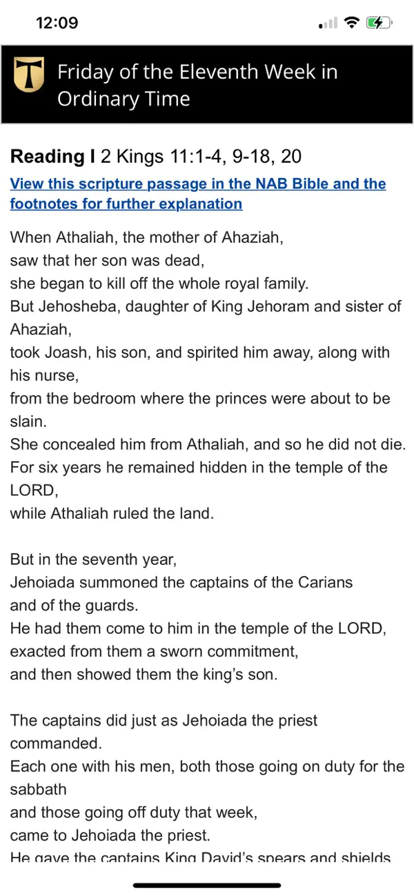 Screenshot #1 pour Daily Readings (NAB)