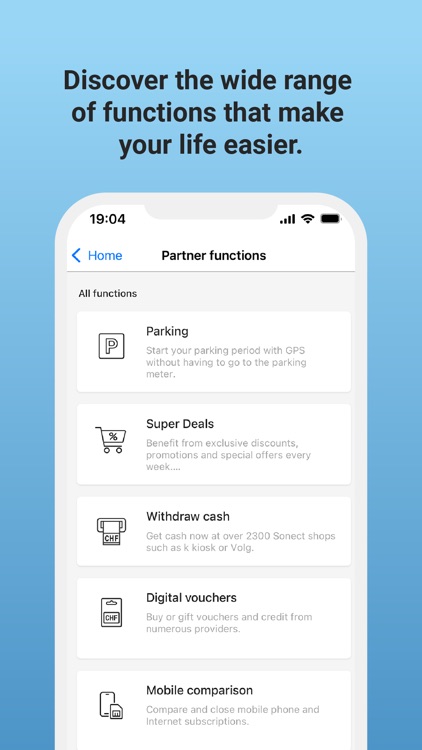 prepaid TWINT & other banks screenshot-3