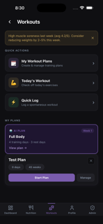 Theron - Gym & Nutrition screenshot 2
