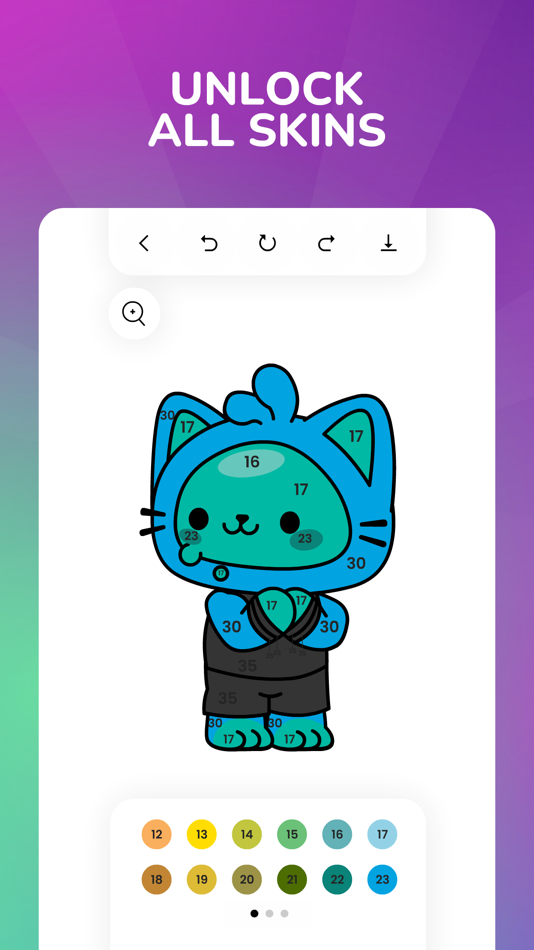 #3. Meownite Art: Color by Number (iOS) 由: Denis Batishchev