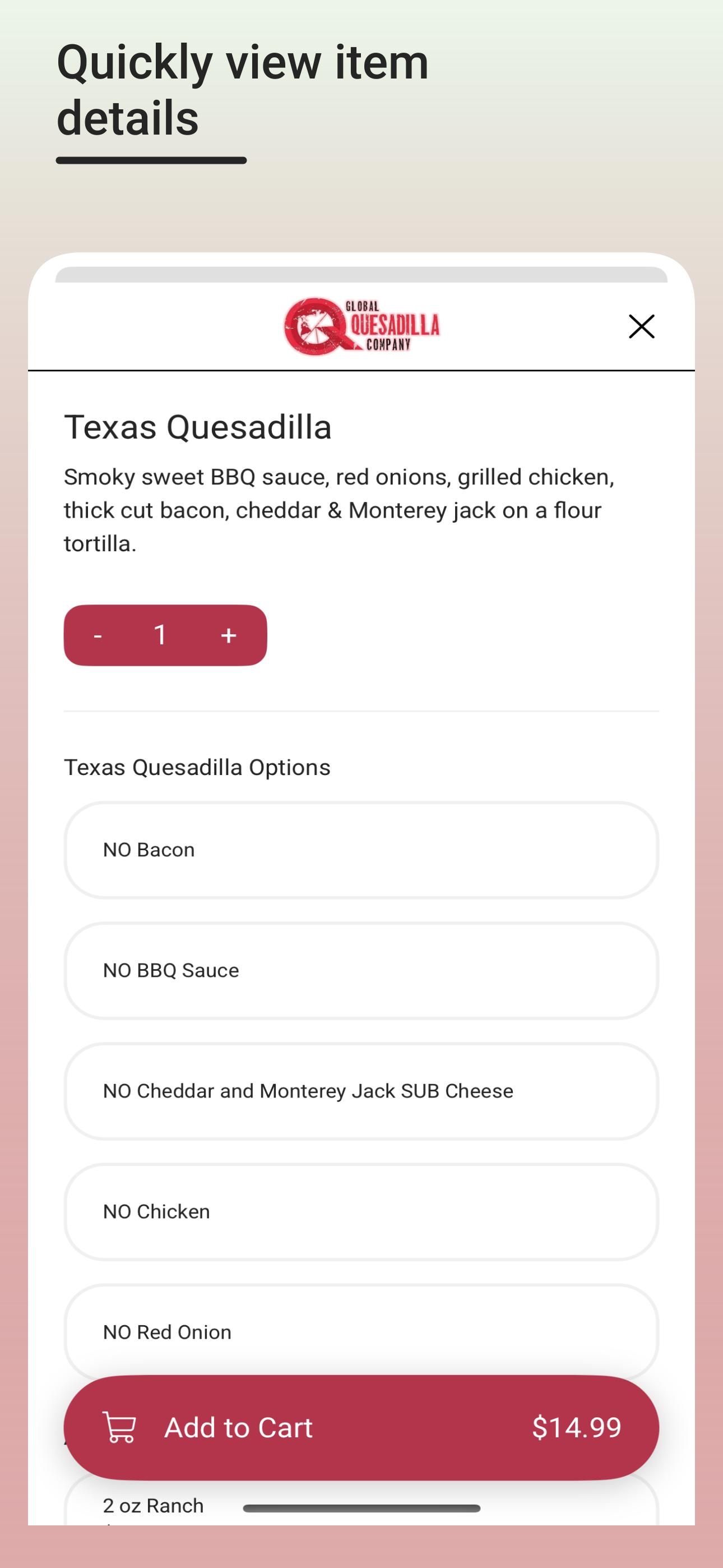 Global Quesadilla Company screenshot 4