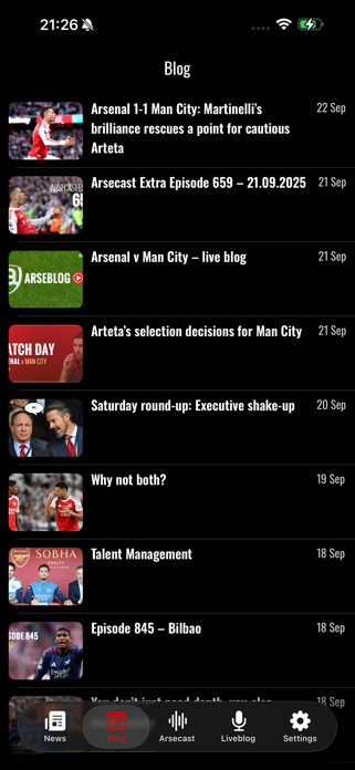 Arseblog Screenshot 1 of 4