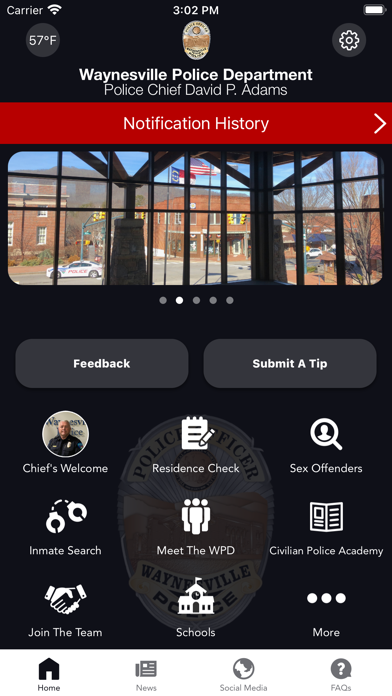 Waynesville Police Department Screenshot