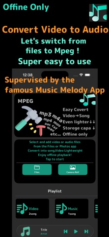 MP3 Converter Mpeg MusicMelody iPhone screenshot