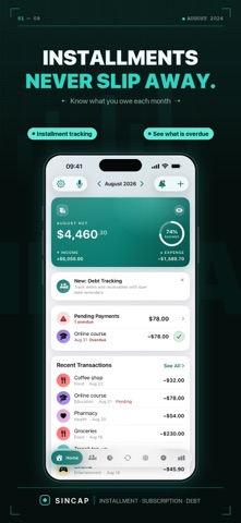 Sincap: Bills & Installments Screenshot 1 of 9