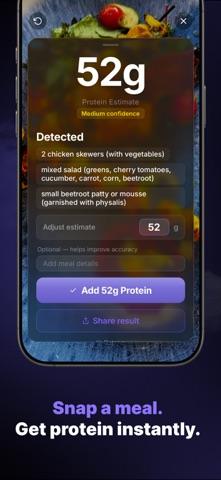 Protein8: Protein Tracker AI iPhone screenshot