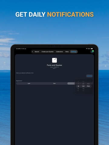 Facts and Quotes iPad screenshot