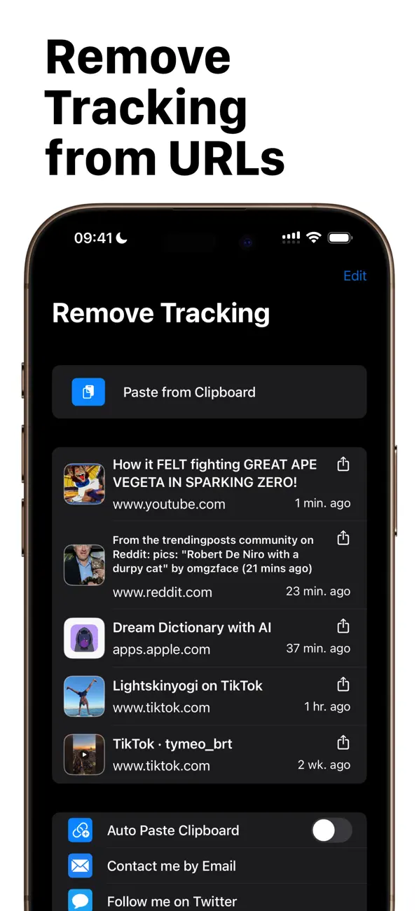 #1. Remove Tracking (iOS) Ved: Laszlo Tuss