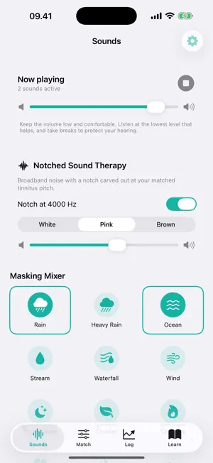 Tinnitus Masker: Sound Therapy screenshot 1