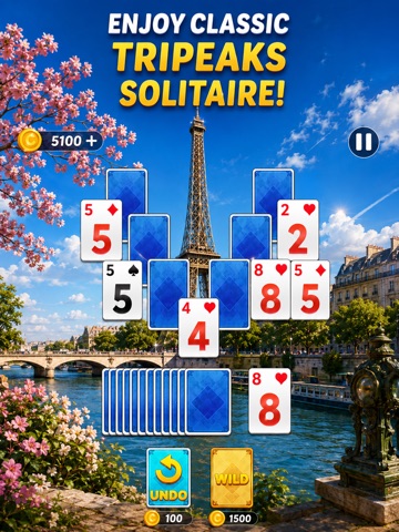 Solitaire Tripeaks:World Tour iPad screenshot