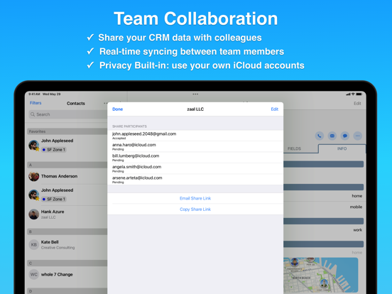 Contacts Journal CRM iPad app afbeelding 8