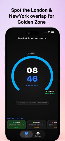 Market hours, Sessions Clock Screenshot 1 of 4