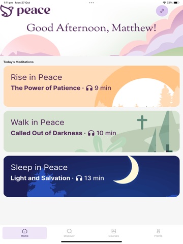 Peace: Christian Meditation iPad screenshot