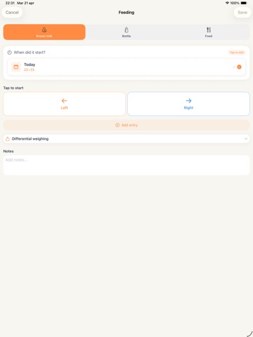 Pediary: Baby Tracker Diary iPad screenshot