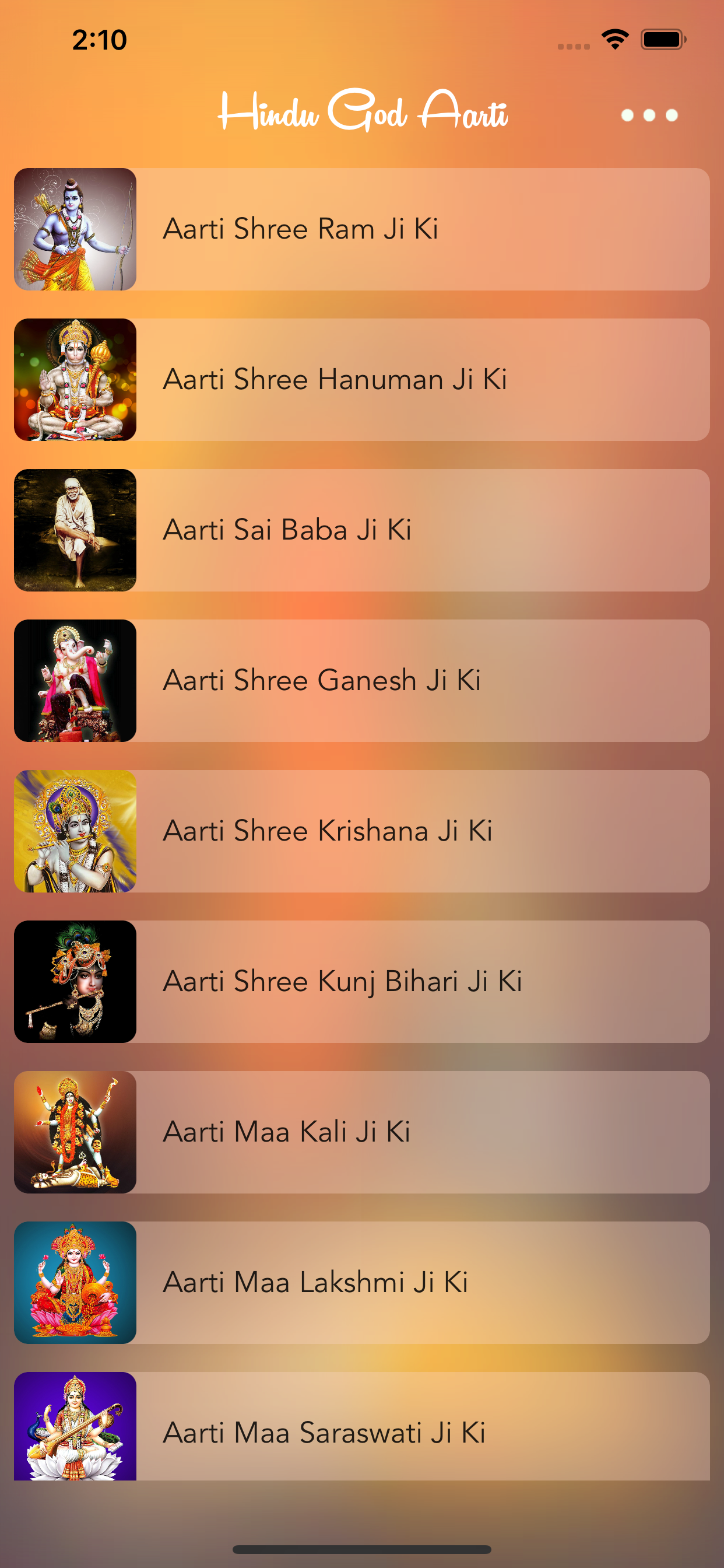 Hindu God Aartis
