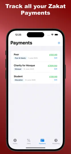Capture d'écran de ZAKAT Calc sur iPhone 6