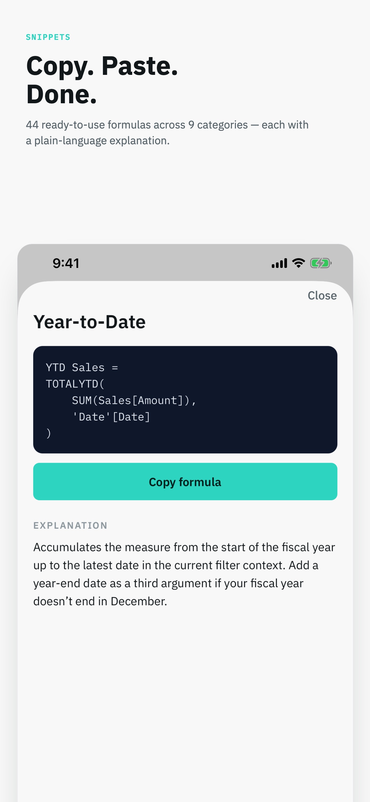 Screenshot 2 of DAX Snippets