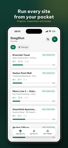 SnagShot: Site Inspect, Report iPhone screenshot