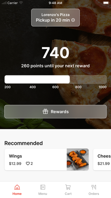 Lorenzo's Pizza To Go iPhone screenshot 1 - Food & Drink app