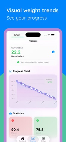 BMI calculator: Weightnote Screenshot 5 of 6