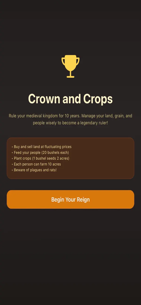 Screenshot #1 pour Crown & Crops
