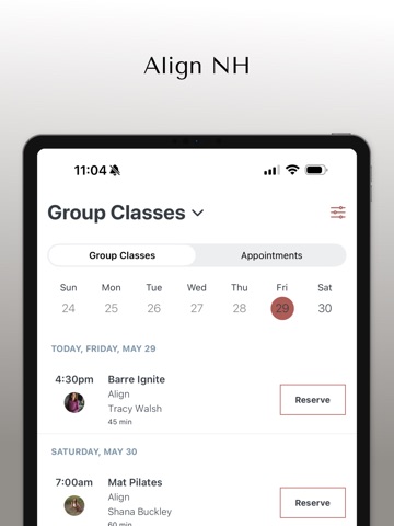 Align NH iPad screenshot