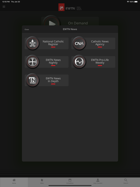 EWTN iPad screenshot 4 - Lifestyle app